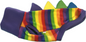 Dinosaur Jumper -Rainbow Stripes with Purple Colllar and Multicoloure Spikes