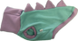 Dinosaur Jumper  - Mint Green  Body with Mauve  Collar and Spikes