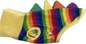 Dinosaur Jumper -Rainbow Stripes with Yellow  and Multicoloure Spikes
