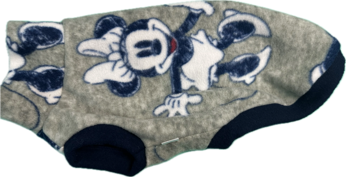 Long Dog  Fleece  Sweater - Mickey And Minnie Mouse Navy