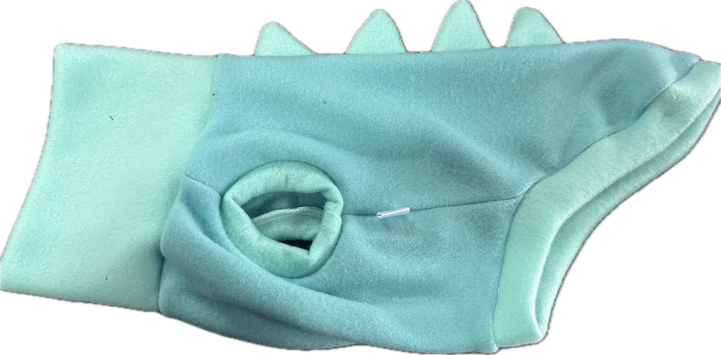 Dinosaur Jumper -  Pale Blue with Mint Green Spikes