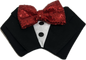 Tuxdanna - Red Sequin Bow Tie