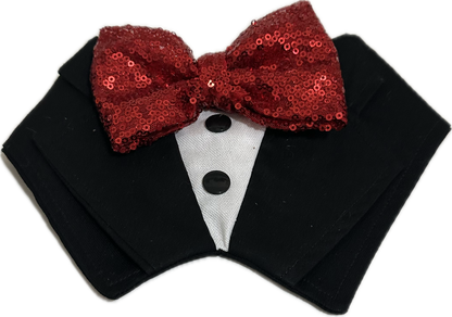Tuxdanna - Red Sequin Bow Tie