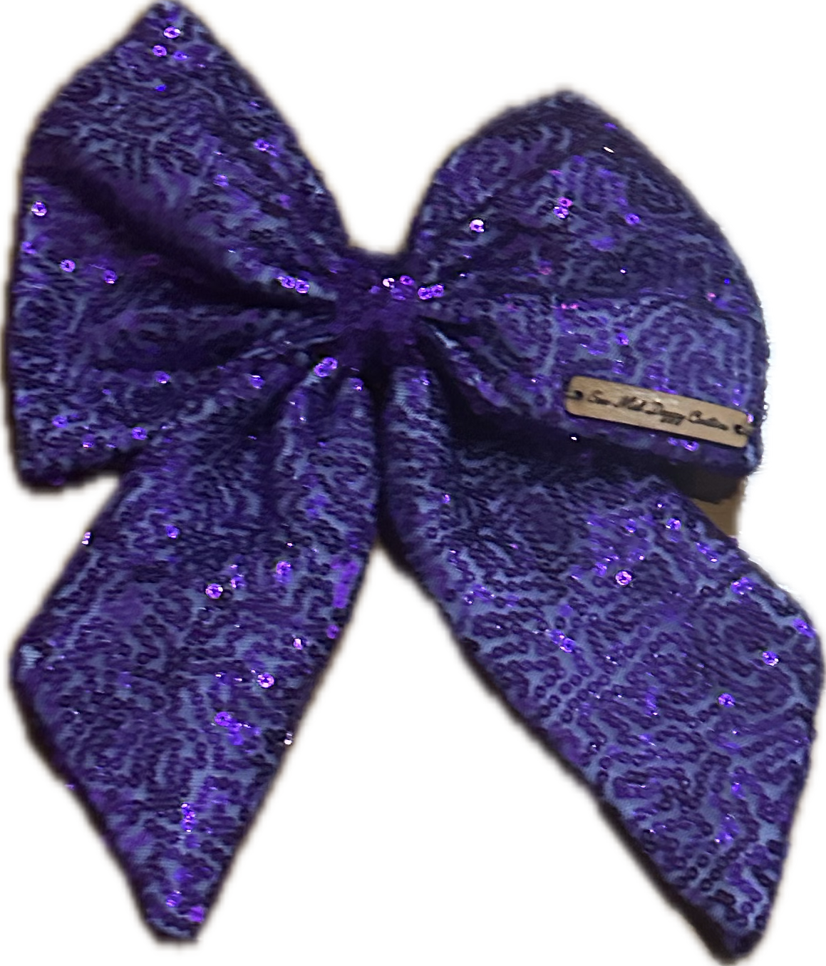 Sailor Bow -  Purple Sequin