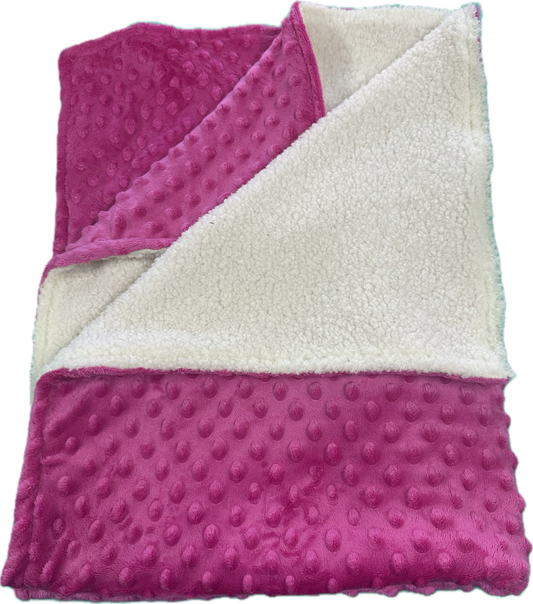 Blanket - Hot Pink Bubble Fabric