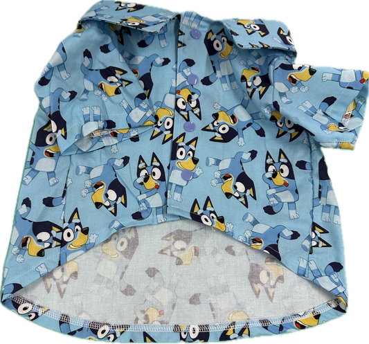 Collared Shirt - Bluey  (Wide Fit)