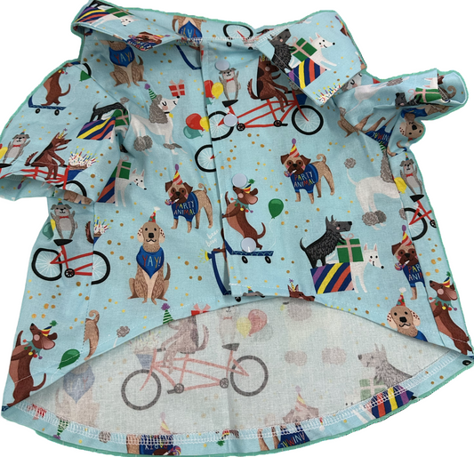 Collared Shirt - Birthday Dogs (Wide Fit)