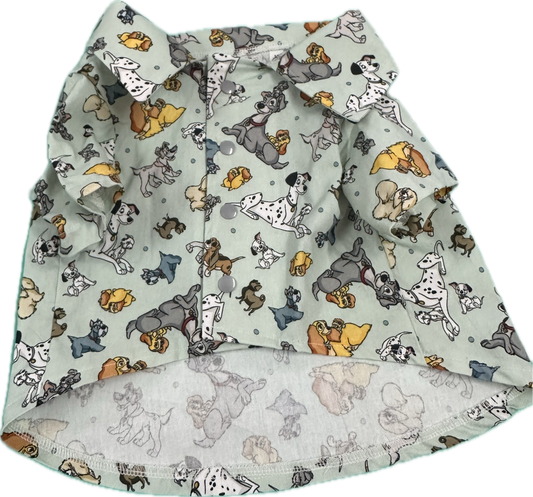 Collared Shirt - Disney Dogs All over Print (Wide Fit)