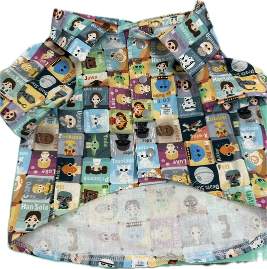 Collared Shirt - Star Wars Cartoon Figure  (Wide Fit)