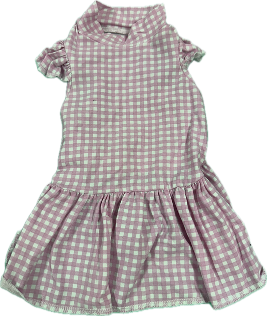 Jersey Dress -  Pink Gingham