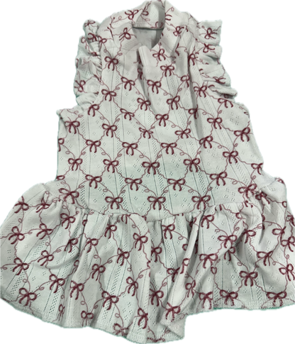 Jersey Dress -  Pink Bows on Rib