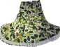 Christmas Dress - Holly and Ivory  print Trimmed with Broderie Print