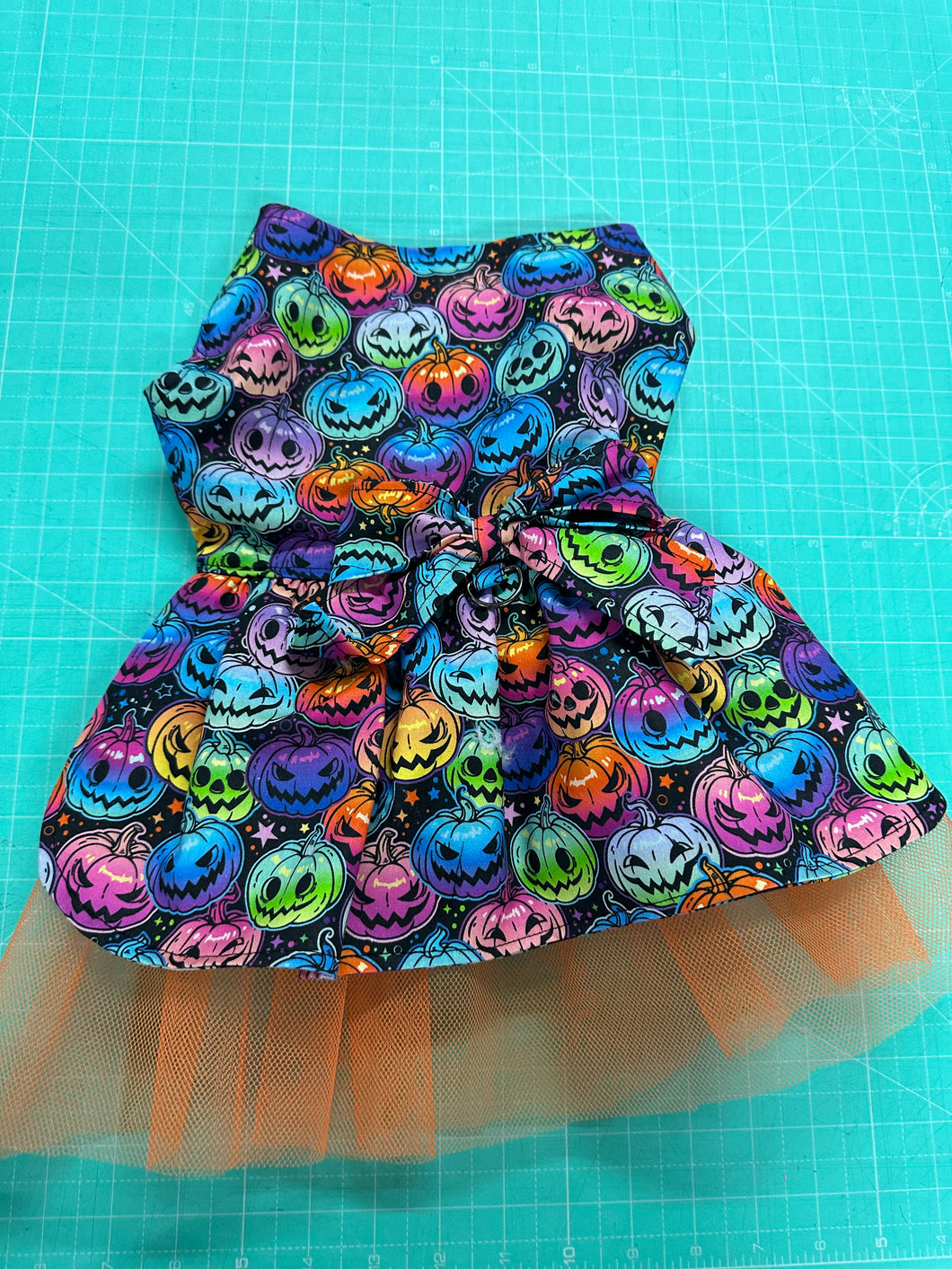 Halloween Themed Dog Dress - Bright Coloured Pumpkins