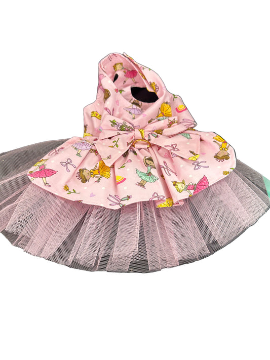 Dress -  Ballerinas on Pink with D Ring