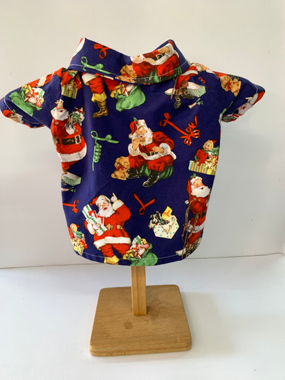 Christmas  Collared Shirt SANTA - SIZE EXTRA SMALL. MARKED DOWN