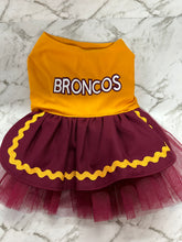 Load image into Gallery viewer, Doggy Dress  - Cheerleader Broncos tulle underskirt
