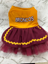 Load image into Gallery viewer, Doggy Dress  - Cheerleader Broncos tulle underskirt
