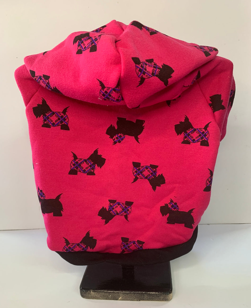 Dog Hoodie - Hot Pink / Black Terrier