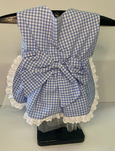 Load image into Gallery viewer, Doggy  Dress - Dorothy Dress   Blue and White  Gingham with Tulle Skirt
