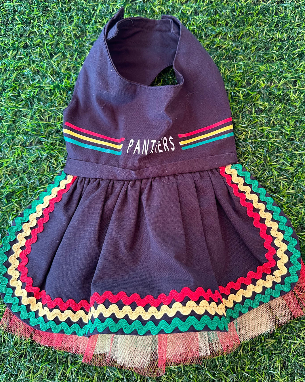 Doggy Dress  - Cheerleader Panthers tulle underskirt