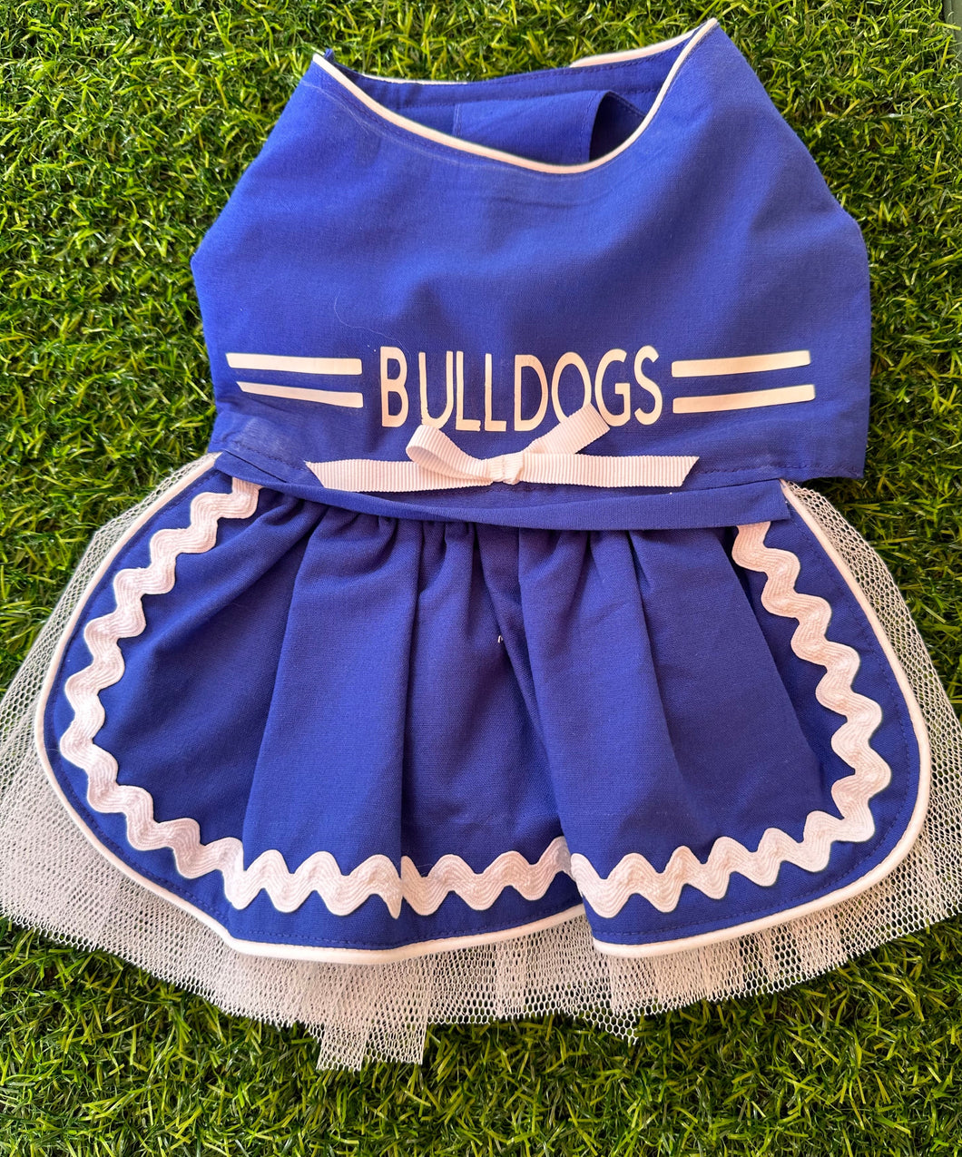 Doggy Dress  - Cheerleader Bulldogs tulle underskirt