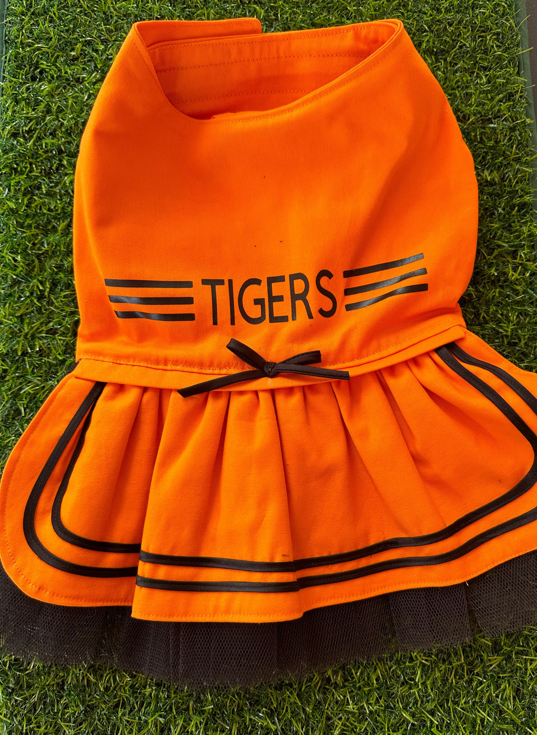 Doggy Dress  - Cheerleader Tigers tulle underskirt